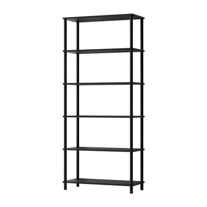 Oikiture Display Shelf 5 Tier Bookshelf Storage Rack Black-Display Shelf-PEROZ Accessories