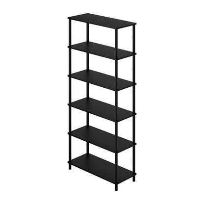 Oikiture Display Shelf 5 Tier Bookshelf Storage Rack Black-Display Shelf-PEROZ Accessories