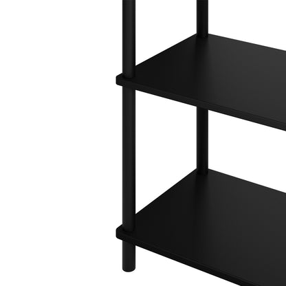 Oikiture Display Shelf 5 Tier Bookshelf Storage Rack Black-Display Shelf-PEROZ Accessories