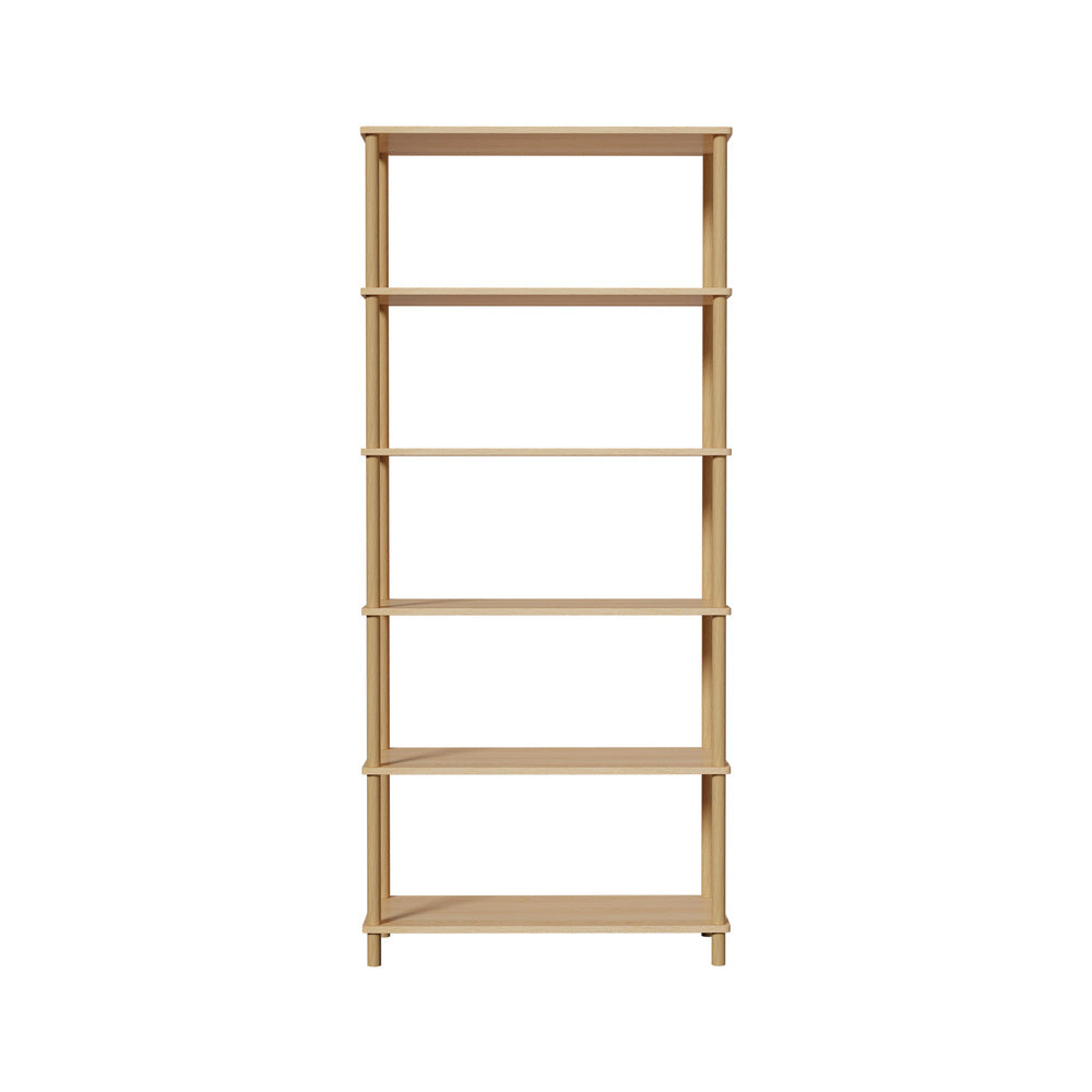 Oikiture Display Shelf 5 Tier Bookshelf Storage Rack Natural-Display Shelf-PEROZ Accessories