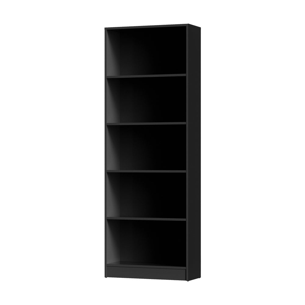 Oikiture Bookshelf Display Shelf 5-Tier Black-Display Shelf-PEROZ Accessories