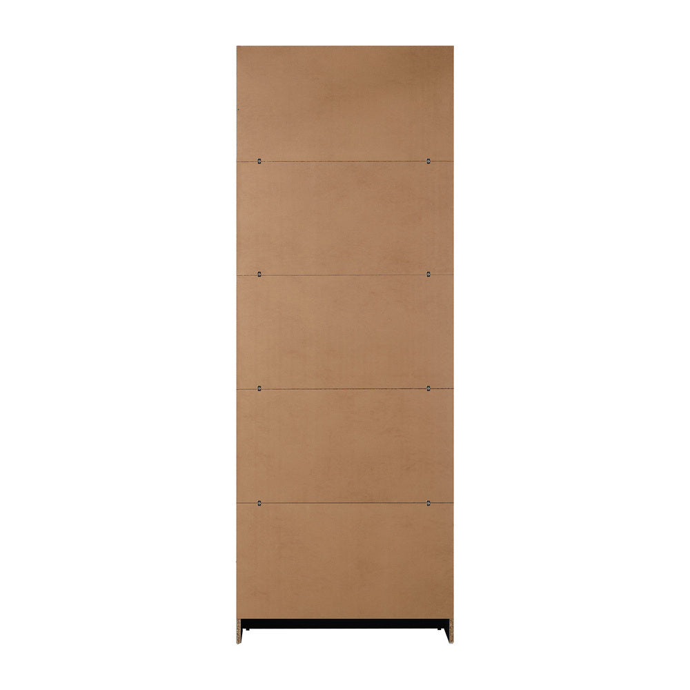 Oikiture Bookshelf Display Shelf 5-Tier Black-Display Shelf-PEROZ Accessories