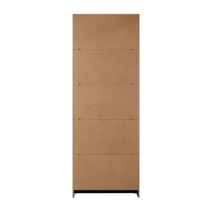 Oikiture Bookshelf Display Shelf 5-Tier Black-Display Shelf-PEROZ Accessories
