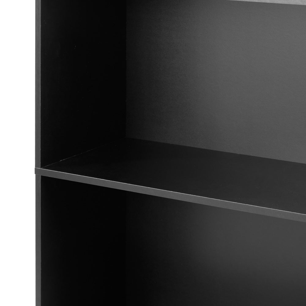 Oikiture Bookshelf Display Shelf 5-Tier Black-Display Shelf-PEROZ Accessories