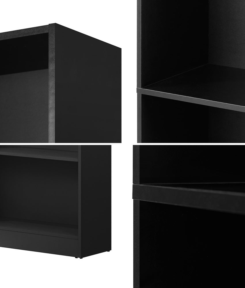 Oikiture Bookshelf Display Shelf 5-Tier Black-Display Shelf-PEROZ Accessories