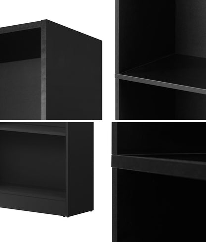Oikiture Bookshelf Display Shelf 5-Tier Black-Display Shelf-PEROZ Accessories