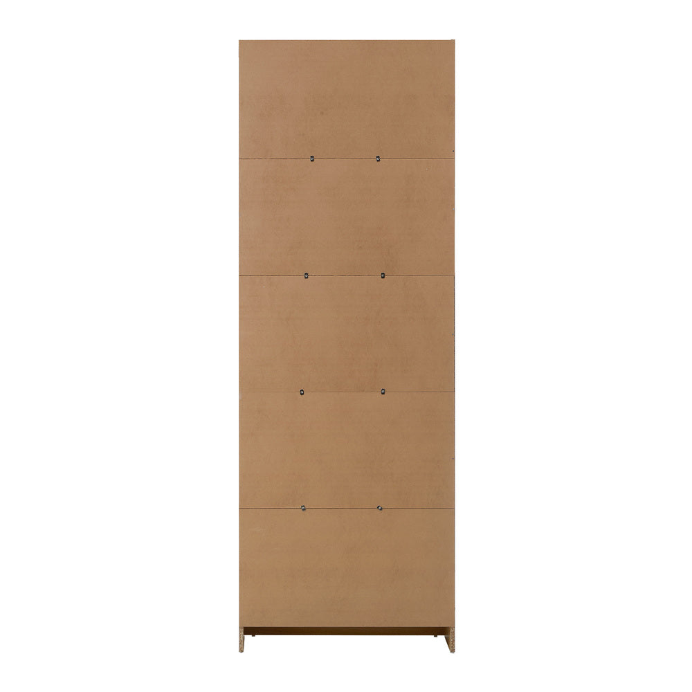 Oikiture Bookshelf Display Shelf 5-Tier Natural-Display Shelf-PEROZ Accessories