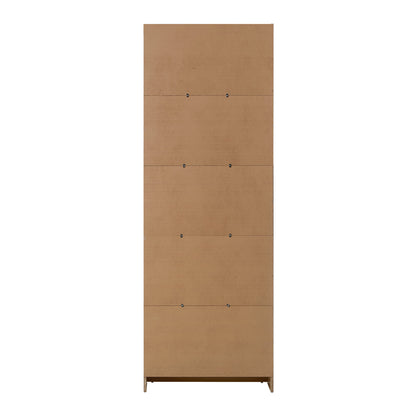 Oikiture Bookshelf Display Shelf 5-Tier Natural-Display Shelf-PEROZ Accessories