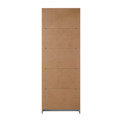 Oikiture Bookshelf Display Shelf 5-Tier White-Display Shelf-PEROZ Accessories