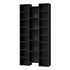 Oikiture Bookshelf Display Shelf CD DVD Storage Media Rack Black-Display Shelf-PEROZ Accessories