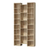 Oikiture Bookshelf Display Shelf CD DVD Storage Media Rack Natural-Display Shelf-PEROZ Accessories