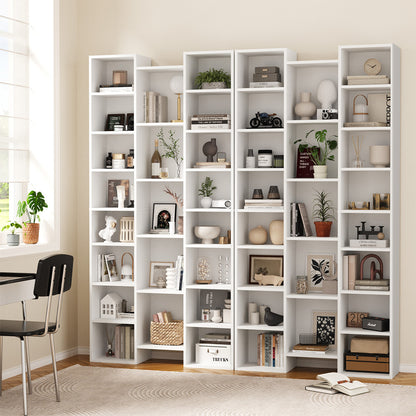 Oikiture Bookshelf Display Shelf CD DVD Storage Media Rack White-Display Shelf-PEROZ Accessories