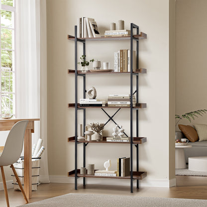 Oikiture Display Shelf 5-Tier Stand Rack 80CM-Bookshelf-PEROZ Accessories