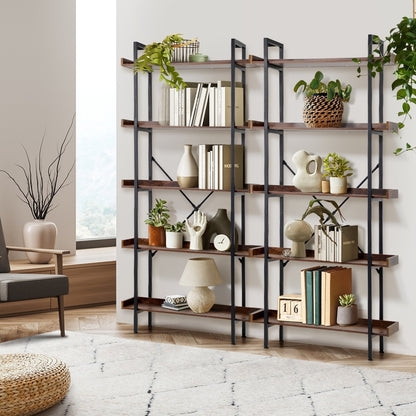 Oikiture Display Shelf 5-Tier Stand Rack 80CM-Bookshelf-PEROZ Accessories