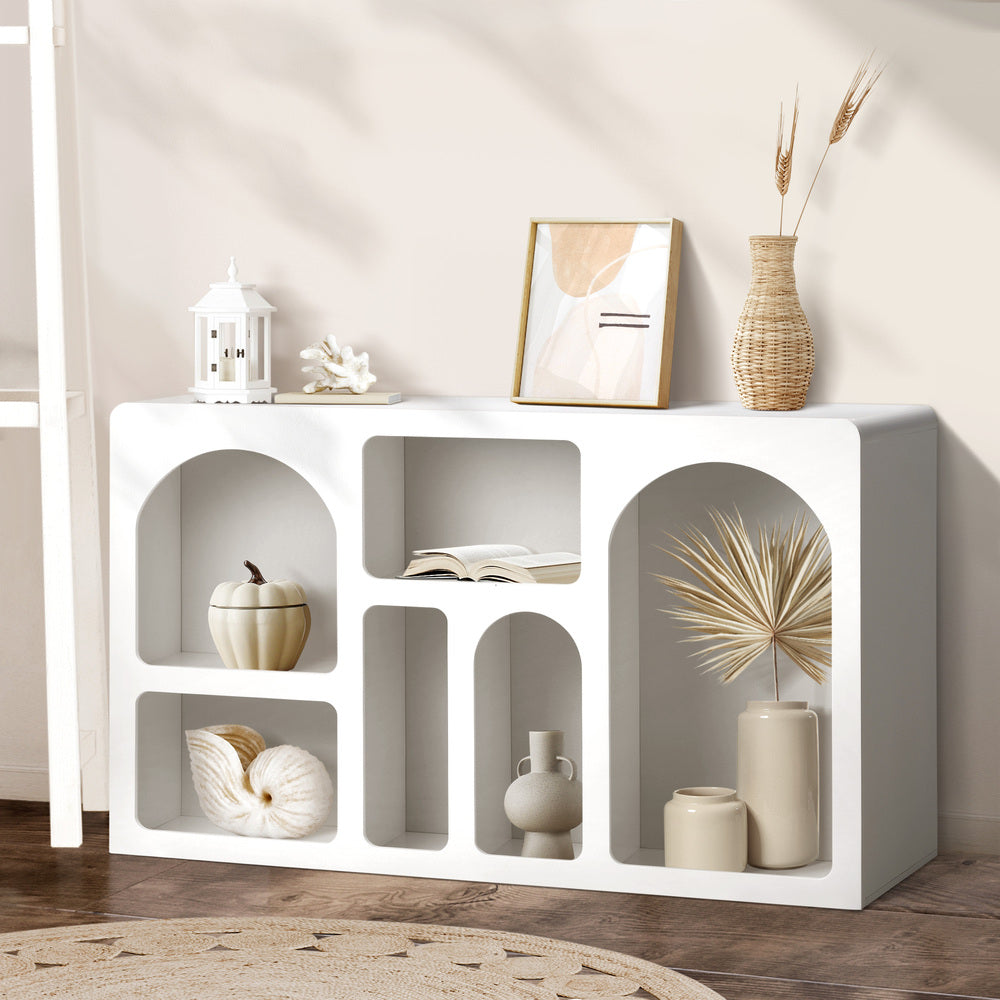 Oikiture Display Cabinet with 6 Irregular Shelves Art Dece Bookshelf Cave Stand Unit-Display Shelf-PEROZ Accessories