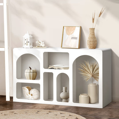Oikiture Display Cabinet with 6 Irregular Shelves Art Dece Bookshelf Cave Stand Unit-Display Shelf-PEROZ Accessories