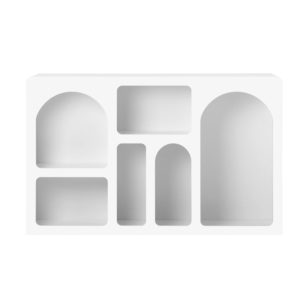 Oikiture Display Cabinet with 6 Irregular Shelves Art Dece Bookshelf Cave Stand Unit-Display Shelf-PEROZ Accessories