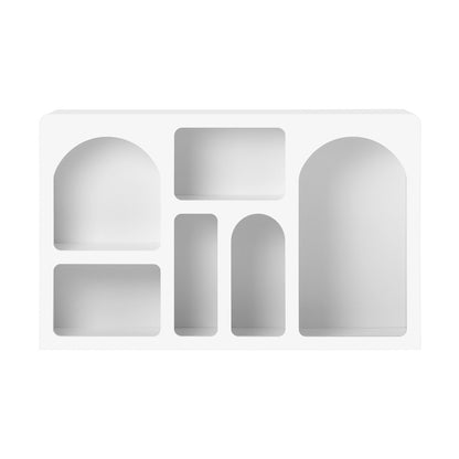 Oikiture Display Cabinet with 6 Irregular Shelves Art Dece Bookshelf Cave Stand Unit-Display Shelf-PEROZ Accessories