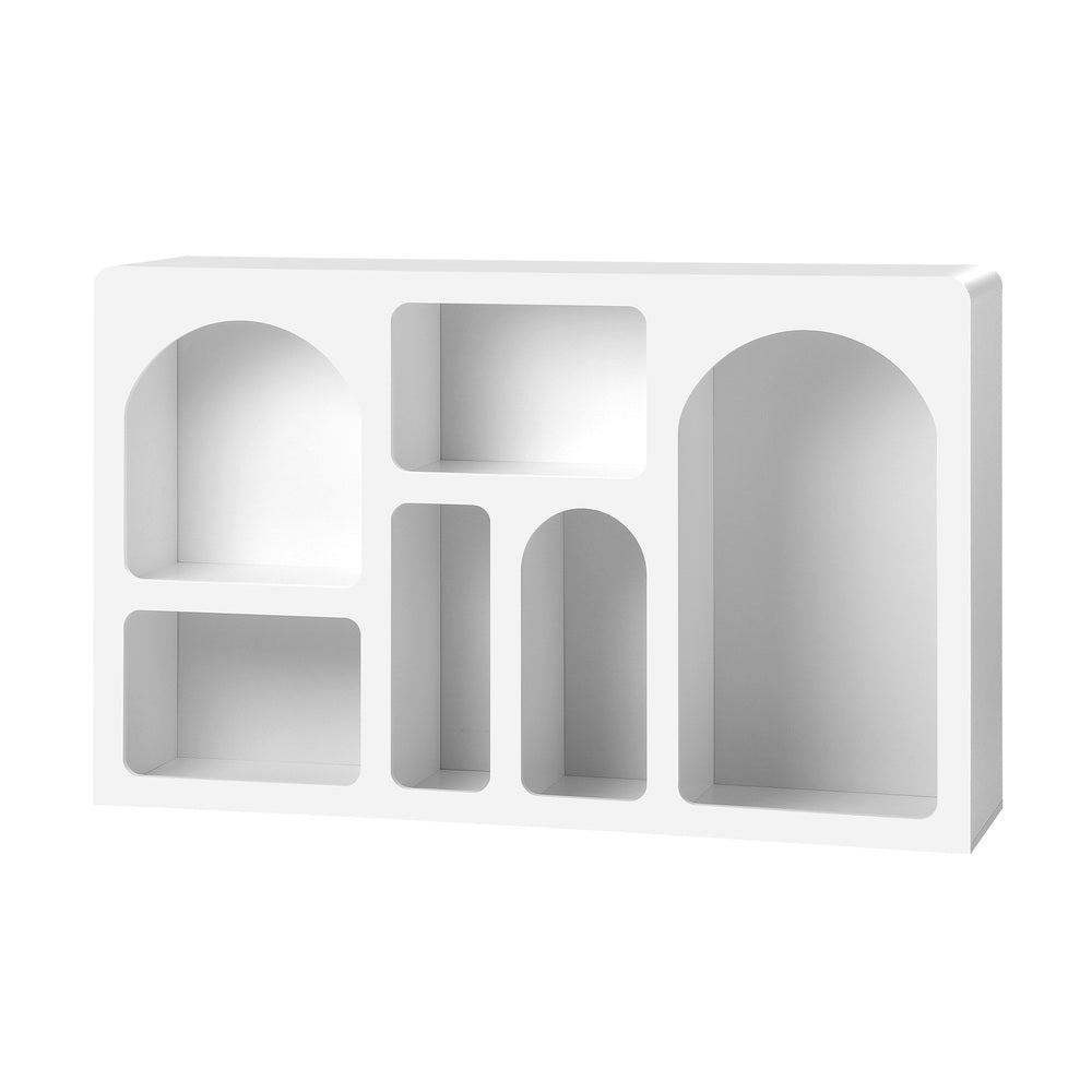 Oikiture Display Cabinet with 6 Irregular Shelves Art Dece Bookshelf Cave Stand Unit-Display Shelf-PEROZ Accessories