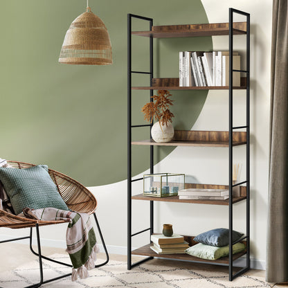 Oikiture Display Shelves Bookshelf Bookcase Shelf Storage Industrial Furniture-Bookcases &amp; Shelves-PEROZ Accessories