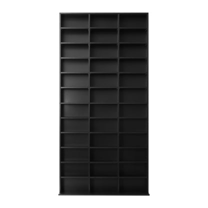 Oikiture Bookcase Bookshelf 1044 CD/DVD Rack Wooden Shelving Unit Display Shelf-Black-Bookcases &amp; Shelves-PEROZ Accessories