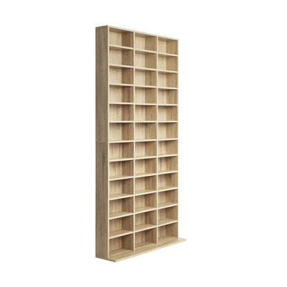 Oikiture Bookcase Bookshelf 1044 CD/DVD Rack Wooden Shelving Unit Display Shelf-Bookcases &amp; Shelves-PEROZ Accessories