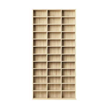 Oikiture Bookcase Bookshelf 1044 CD/DVD Rack Wooden Shelving Unit Display Shelf-Bookcases &amp; Shelves-PEROZ Accessories