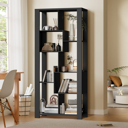 Oikiture Display Shelf Open Multi-tier Shelves Black-Display Shelf-PEROZ Accessories