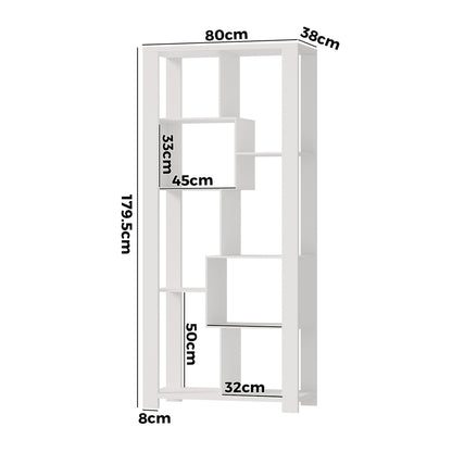 Oikiture Display Shelf Open Multi-tier Shelves White-Display Shelf-PEROZ Accessories