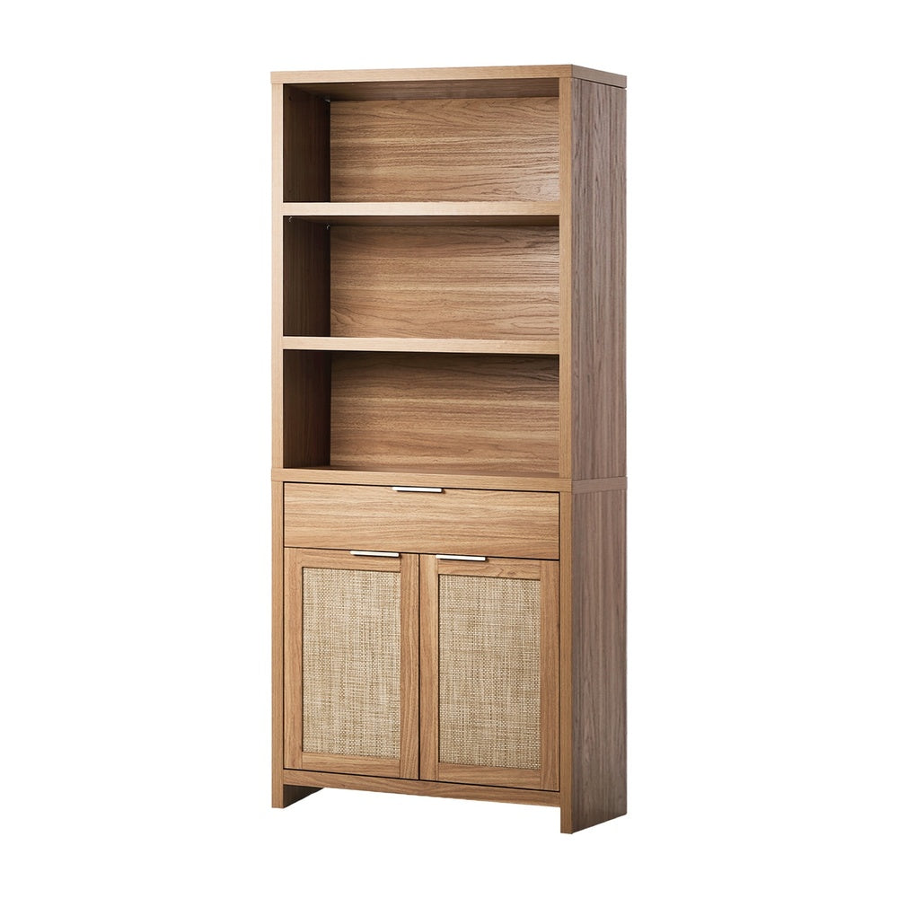 Oikiture Display Shelf Bookcase Adjustable Storage Cabinet 5 Tier-Bookshelf-PEROZ Accessories