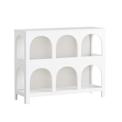 Oikiture Display Shelf Storage Stand Bookshelf White-Bookshelf-PEROZ Accessories