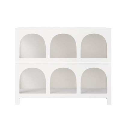 Oikiture Display Shelf Storage Stand Bookshelf White-Bookshelf-PEROZ Accessories
