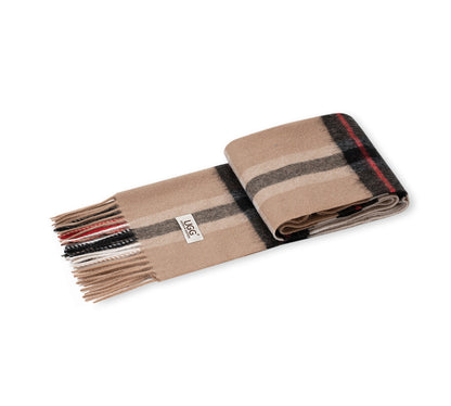 AUSTRALIAN SHEPHERD  100% Wool Check Scarf Solara
