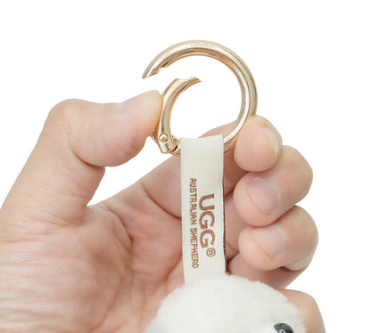 AUSTRALIAN SHEPHERD  UGG Keychain Fluffy Alpaca MooMoo