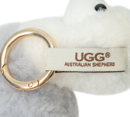 AUSTRALIAN SHEPHERD  UGG Keychain Fluffy Alpaca MooMoo