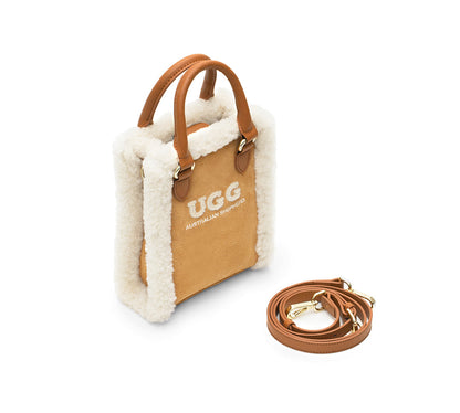 AUSTRALIAN SHEPHERD® Women Fluffy Wool Adjustable Strap Over Shoulder Charlie Bag-PEROZ Accessories