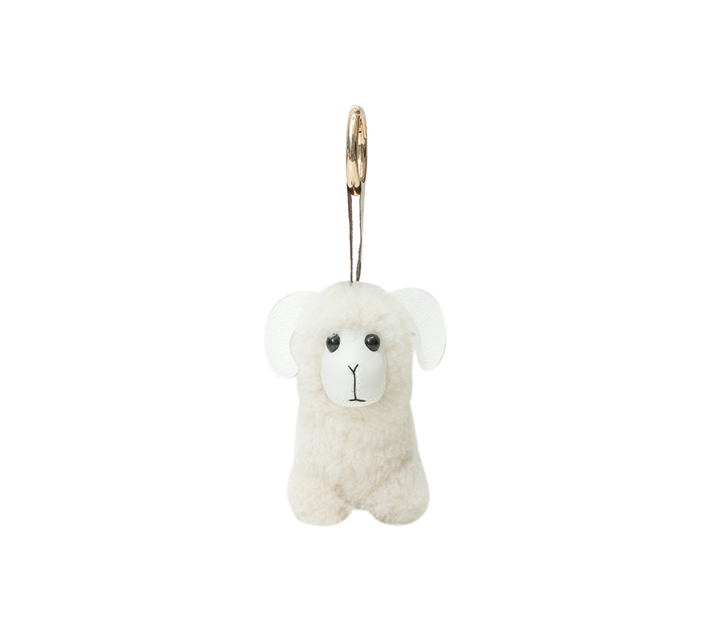 AUSTRALIAN SHEPHERD  Fluffy Wool Sheep Puffle Keyring