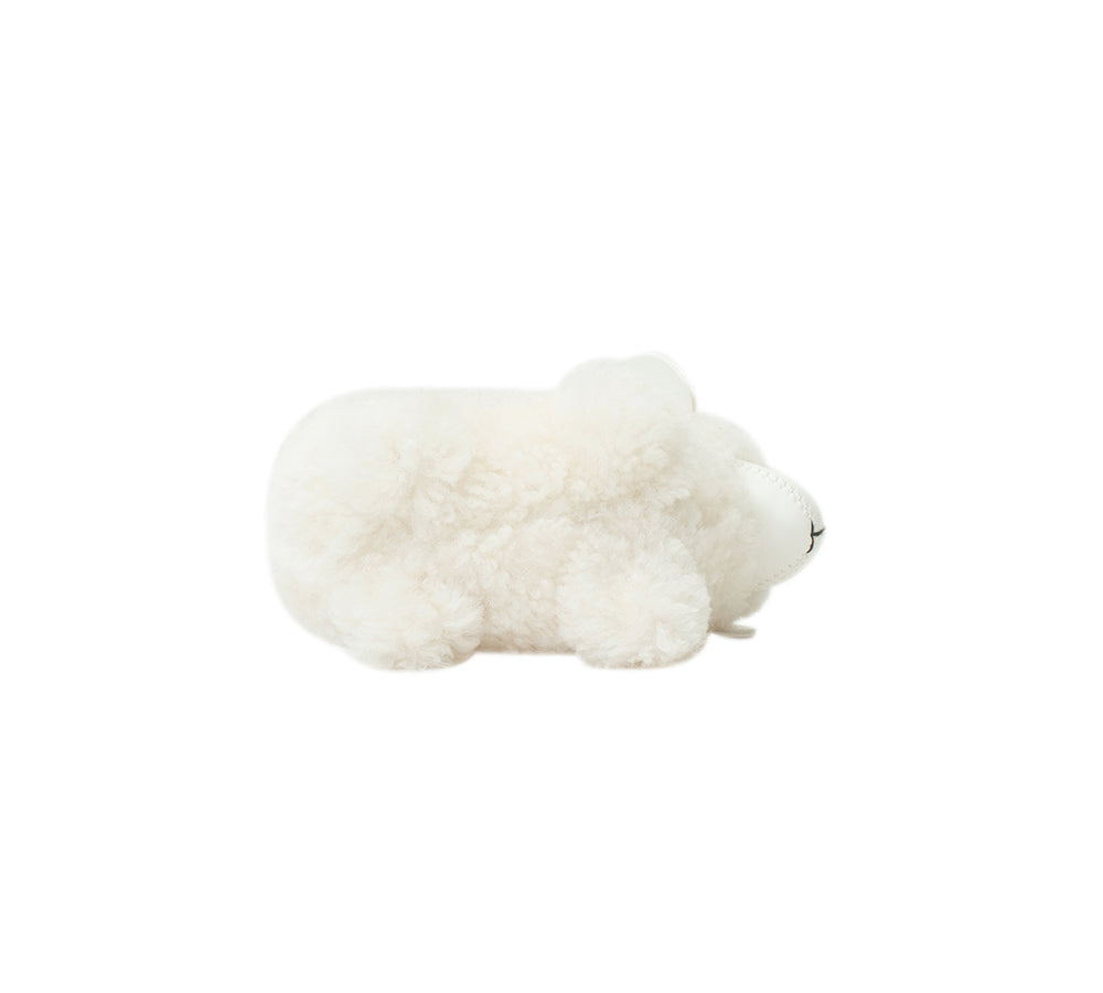 AUSTRALIAN SHEPHERD  Fluffy Wool Sheep Puffle Keyring