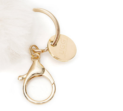 AUSTRALIAN SHEPHERD  UGG Glove Fluffy Sheepskin Wool Keyring