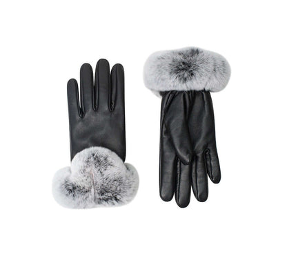 AUSTRALIAN SHEPHERD® Ladies Gloves Leather Fluffy Lennon Gloves-PEROZ Accessories