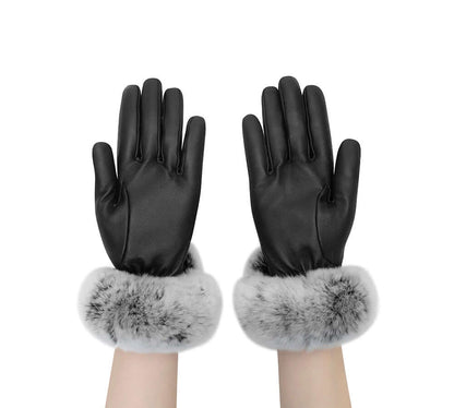 AUSTRALIAN SHEPHERD® Ladies Gloves Leather Fluffy Lennon Gloves-PEROZ Accessories