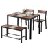 Artiss Dining Table and Chairs Set of 4 Bench Kitchen Furniture Rustic Brown-Furniture > Dining > Dining Set-PEROZ Accessories