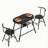 Artiss Dining Table Set 3PC Bistro Kitchen Storage Wine Rack Black Marble Style-Furniture > Dining > Dining Set-PEROZ Accessories