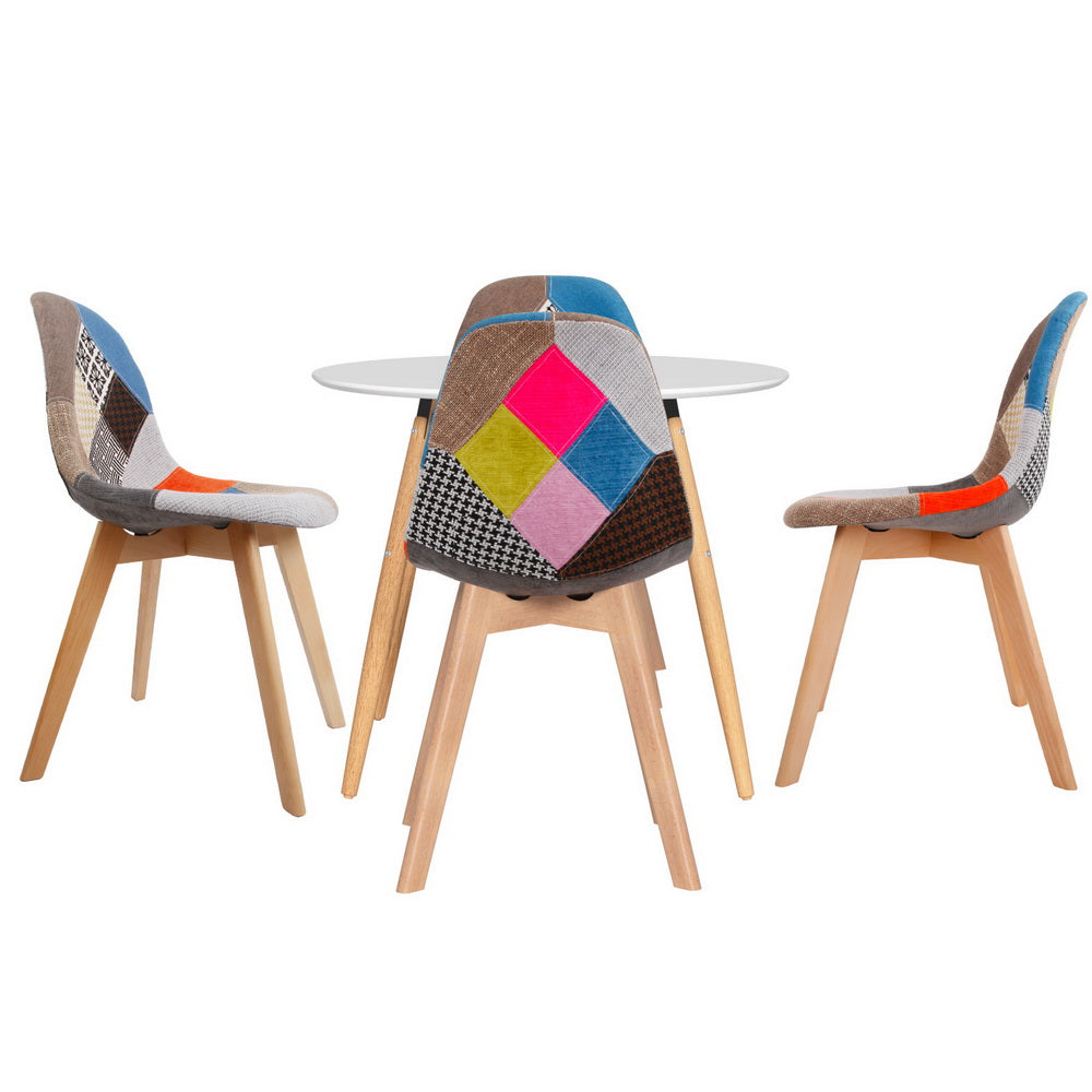 1 Artiss Dining Table and 4 Chairs Set DSW White-Furniture &gt; Dining &gt; Dining Set-PEROZ Accessories