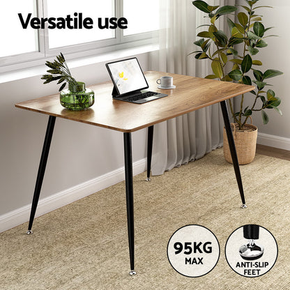 1 Artiss Dining Table and 4 Chairs Set Grey Metal-Furniture &gt; Dining &gt; Dining Set-PEROZ Accessories