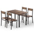 Artiss Dining Table and Chairs Set of 5 Compact Kitchen Furniture Rustic Brown-Furniture > Dining > Dining Set-PEROZ Accessories