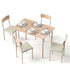 Artiss Dining Table and Chairs Set of 5 Compact Kitchen Furniture Natural Beige-Furniture > Dining > Dining Set-PEROZ Accessories