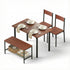 Artiss Dining Table and Chairs Set of 4 Storage Bench Kitchen Furniture Walnut-Furniture > Dining > Dining Set-PEROZ Accessories