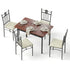 Artiss Dining Table and Chairs Set of 5 Compact Kitchen Furniture Upholstered-Furniture > Dining > Dining Set-PEROZ Accessories