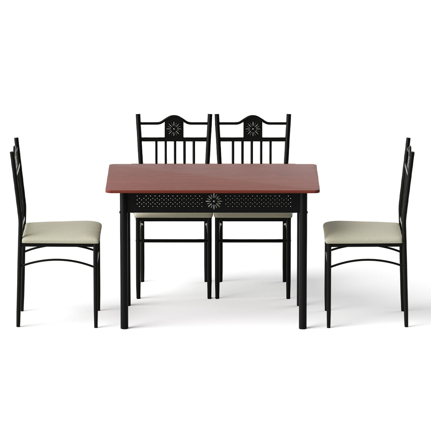 Artiss Dining Table and Chairs Set of 5 Compact Kitchen Furniture Upholstered-Furniture > Dining > Dining Set-PEROZ Accessories